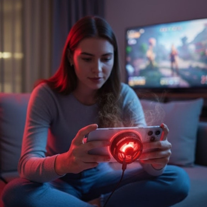 ® Yeni Ürün Manyetik Telefon ve Tablet SoğutucuGüçlü Sessiz Fanlı, Hızlı Isı Dağıtıcı Mobil Cihaz Soğutma Aparatı S25 Radiator