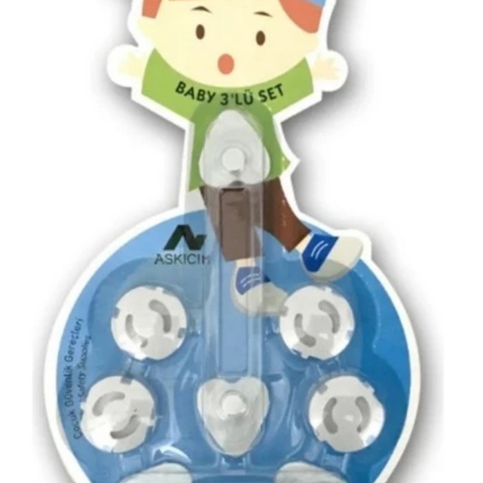 ® Yeni Ürün 6 Parça Çocuk Güvenlik 3lü Seti-2 Boy Çekmece,Dolap Kilidi ve 4 Adet Priz İçi Güvenlik Düğmesi