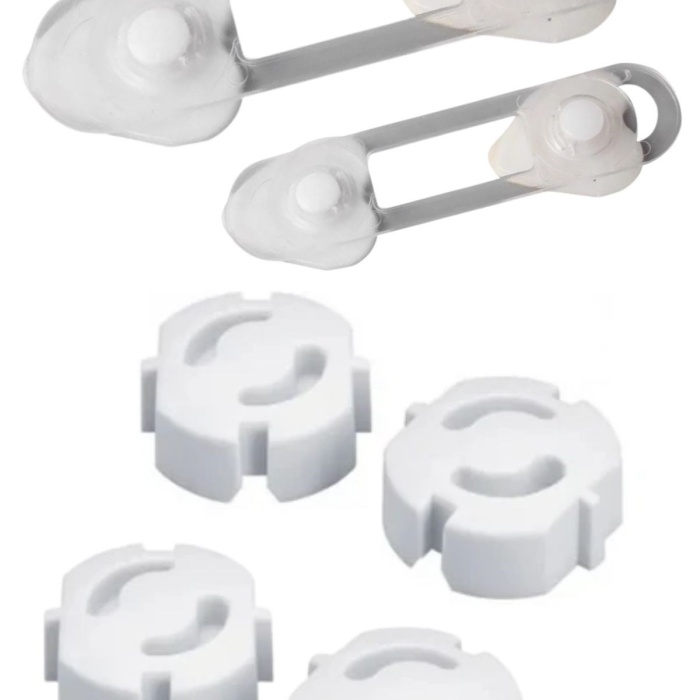 ® Yeni Ürün 6 Parça Çocuk Güvenlik 3lü Seti-2 Boy Çekmece,Dolap Kilidi ve 4 Adet Priz İçi Güvenlik Düğmesi