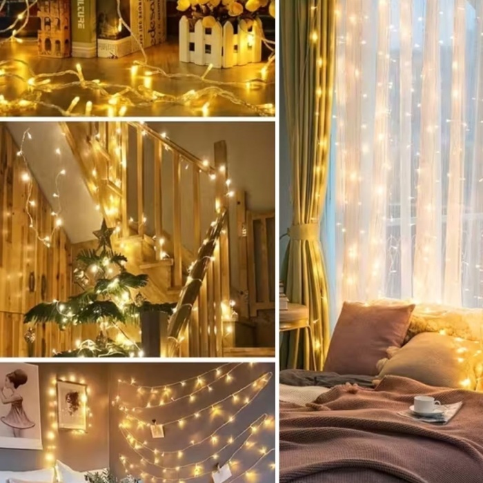 ® Yeni Ürün Günışığı Renk 5 Farklı Işık Modlu 10 Metre Eklemeli Dekor Boncuk Model Dekoratif Led