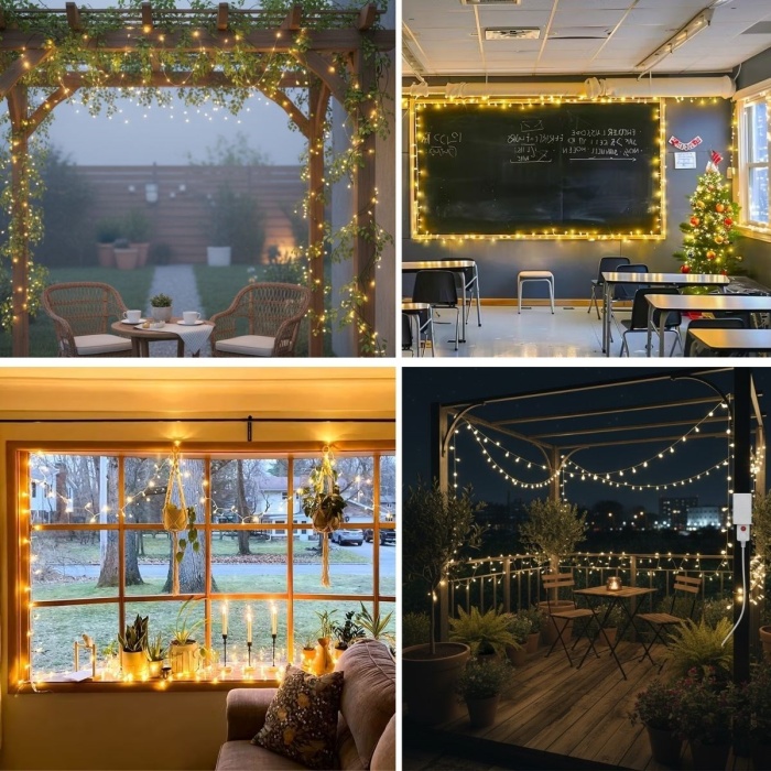 ® Yeni Ürün Günışığı Renk 5 Farklı Işık Modlu 10 Metre Eklemeli Dekor Boncuk Model Dekoratif Led