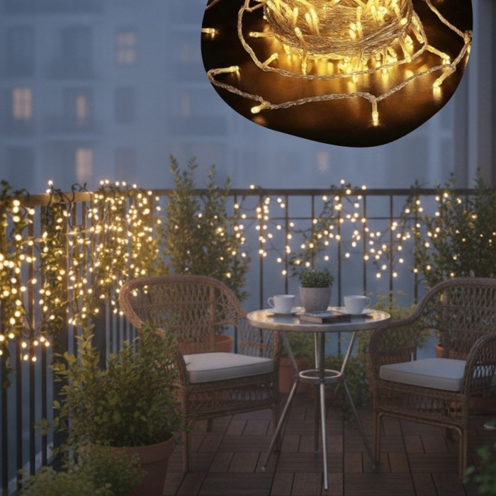 ® Yeni Ürün Günışığı Renk 5 Farklı Işık Modlu 10 Metre Eklemeli Dekor Boncuk Model Dekoratif Led