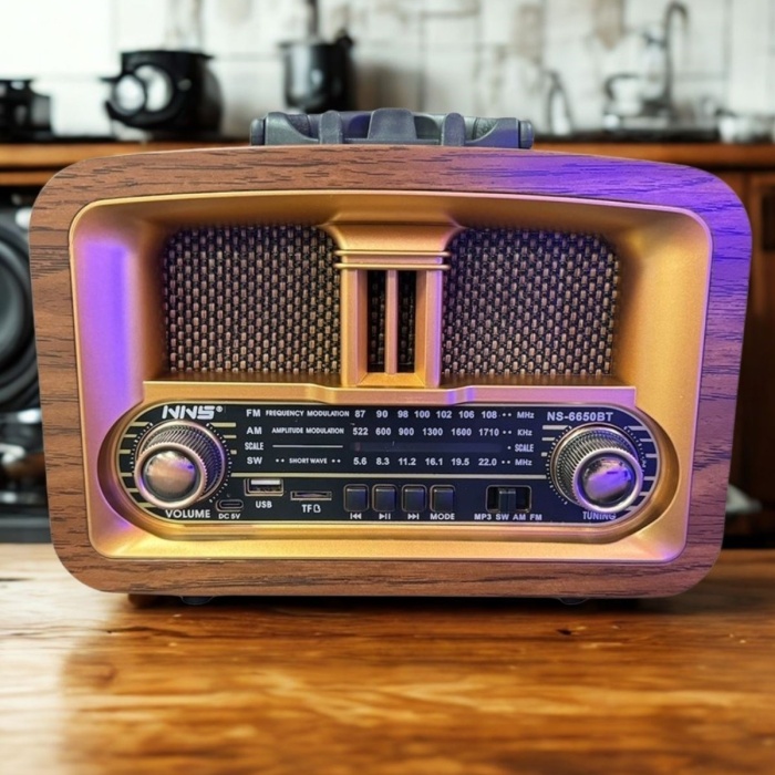 ® Yeni Ürün Taşınabilir Klasik AM/FM/SW  Retro Ev Radyo USB ile Şarj Olabilen Retro Radyo