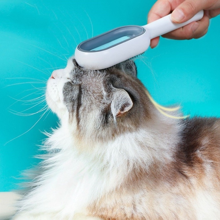 ® Yeni Ürün Evcil Hayvanlar İçin Çift Taraflı Pet Fırçası Nemli Tüy Tarama Tarağı