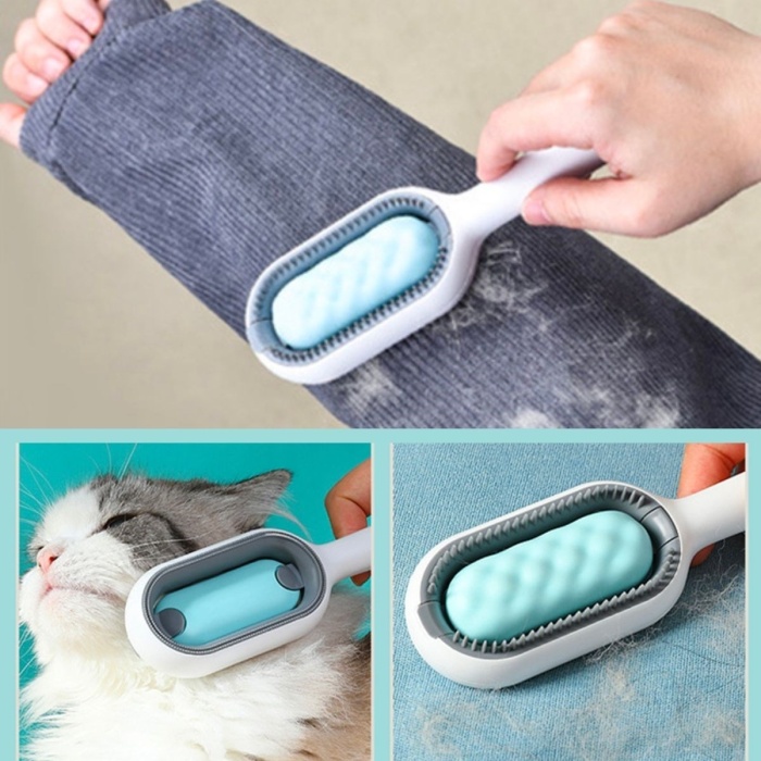 ® Yeni Ürün Evcil Hayvanlar İçin Çift Taraflı Pet Fırçası Nemli Tüy Tarama Tarağı