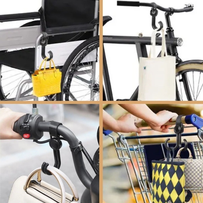 ® Yeni Ürün 2li Bebek Arabası, Motor, Bisiklet Eşya Taşıma Aparatı Plastik Kanca