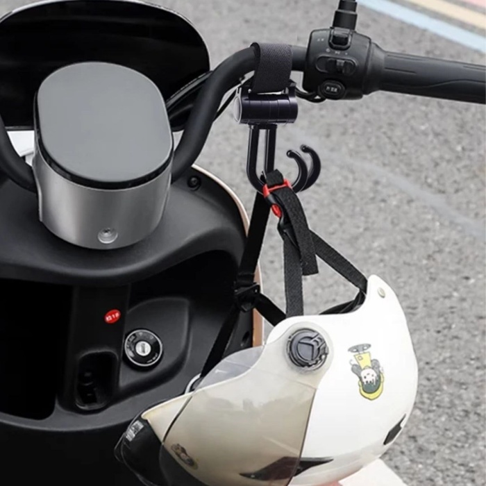 ® Yeni Ürün 2li Bebek Arabasına Uyumlu Cırtlı  Eşya Taşıma Aparatı 360 Derece Dönebilen Plastik Kanca