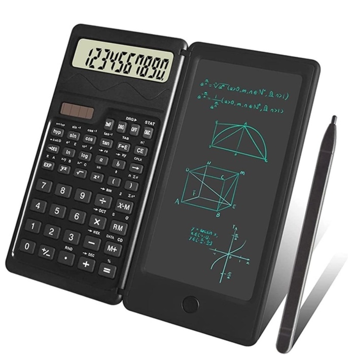 ® Yeni Ürün Silinebilir LCD Yazı Tabletli,Kalemli Katlanabilir Bilimsel Hesap Makinesi