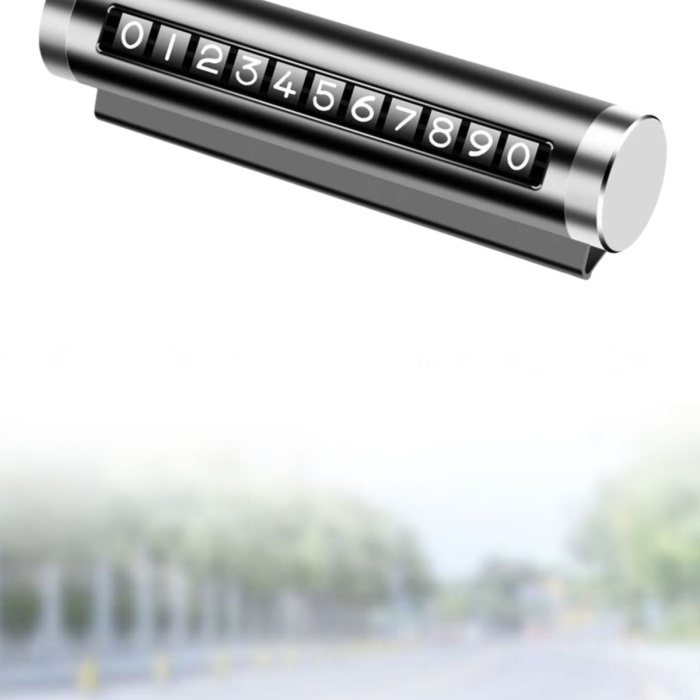 ® Yeni Ürün Alüminyum Kasa Siyah Renk Çevirmeli Araç Içi Telefon Numaratörü Park Oto Numaratörü
