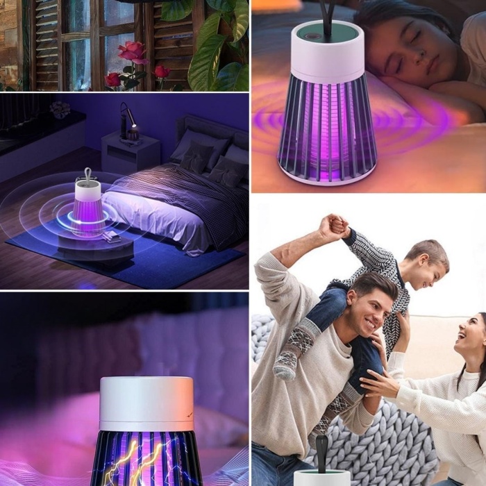 ® Yeni Ürün İç ve Dış Mekanlar İçin Şarjlı Sinek Öldürücü Sivrisinek Kovucu,UV Işıklı Sineksavar Taşınabilir Gece Lambası