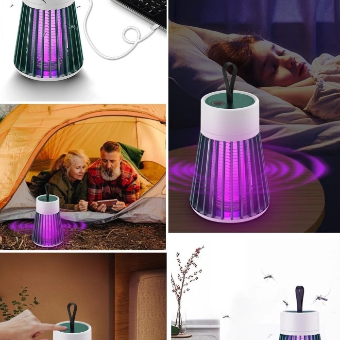® Yeni Ürün İç ve Dış Mekanlar İçin Şarjlı Sinek Öldürücü Sivrisinek Kovucu,UV Işıklı Sineksavar Taşınabilir Gece Lambası