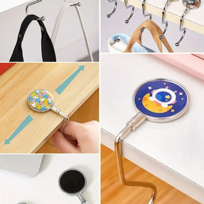 ® Yeni Ürün Masaya Takılabilen Çanta Askısı Çanta Tipi Pratik Metal Çanta Kanca