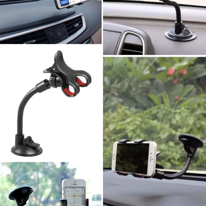 ® Yeni Ürün Akrobat Cama Sabitlenen Güçlü Vakumlu 360 Derece Dönen Tüm Modellere Uyan Oto Telefon Tutucu