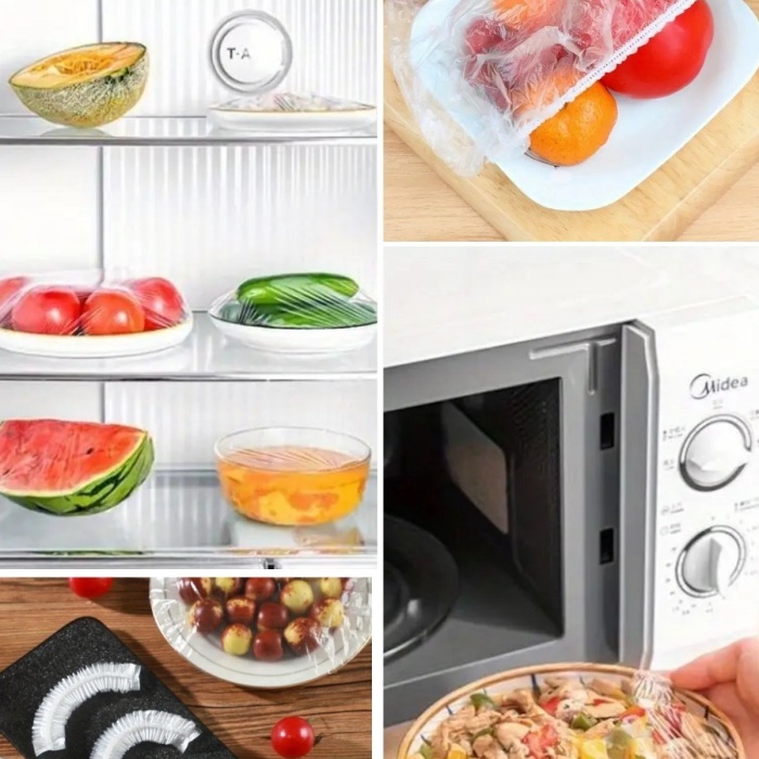 ® Yeni Ürün 100 Adet Tazeliği Koruyan Tencere ve Tabak Bonesi  Çok Amaçlı Kullan At Tabak Bonesi