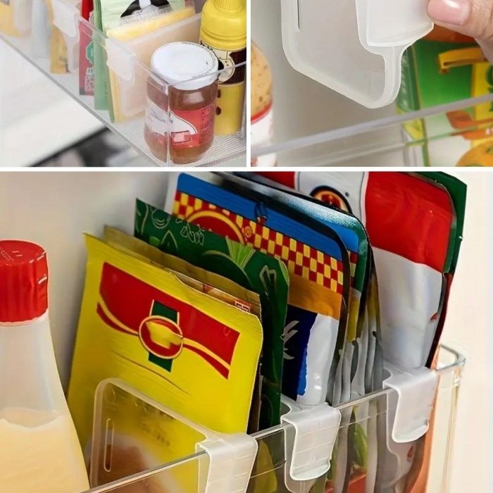 ® Yeni Ürün 10luŞeffaf Buzdolabı Yan Kapı Düzenleyici Buzdolabı Dolap İçi Bölümleyici Aparatlar