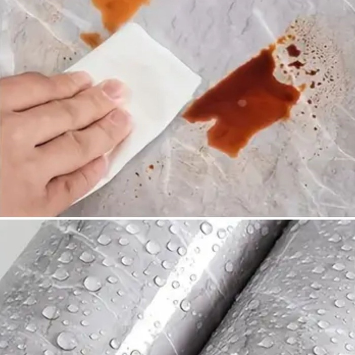 BUFFER® Mermer Desenli Sticker Folyo Atina Grisi 60CM*5MT