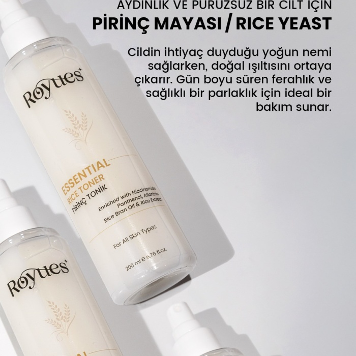 ® Yeni Ürün Aydınlatıcı, Leke Karşıtı, Cilt Tonu Eşitleyici ve Parlatıcı Pirinç Özlü Tonik Rice Toner 200ml