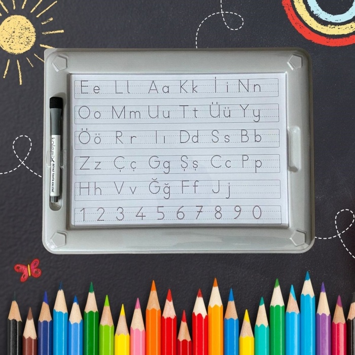 ® Yeni Ürün 32 Farklı Etkinlikli Kalem ve Silgi Hediyeli Eğitici Sihirli Etkinlik Tahtası