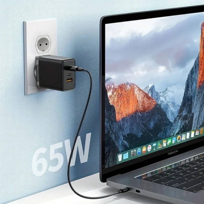 ® Yeni Ürün 65W Hızlı Şarj Edebilen TYPE C uçlu Şarj Aleti