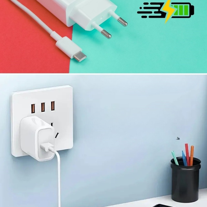 ® Yeni Ürün 120W USB Hızlı Type C Uçlu Kablolu Şarj Aleti