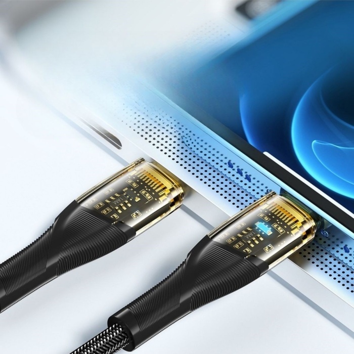 ® Yeni Ürün Led Işık Uçlu Sağlam İp Kablolu USB to Lightning Hızlı Şarj Kablosu