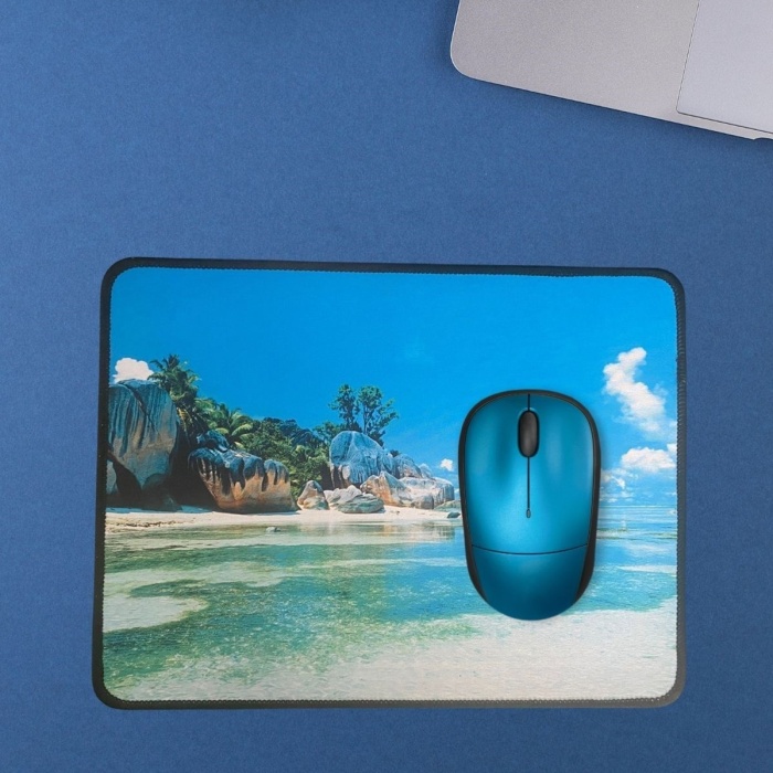 ® Yeni Ürün 25x32 cm Küçük Boy Mouse Pad Manzara Ada