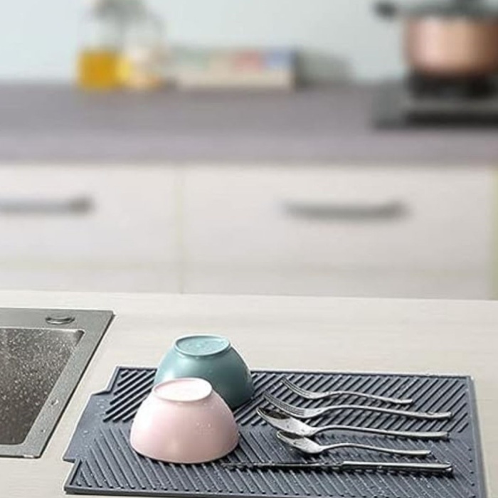 ® Yeni Ürün Büyük Bulaşık Kurutma Matı,Silikon Bulaşık Kurutma Matı Çok Amaçlı Tezgah Üstü Mat