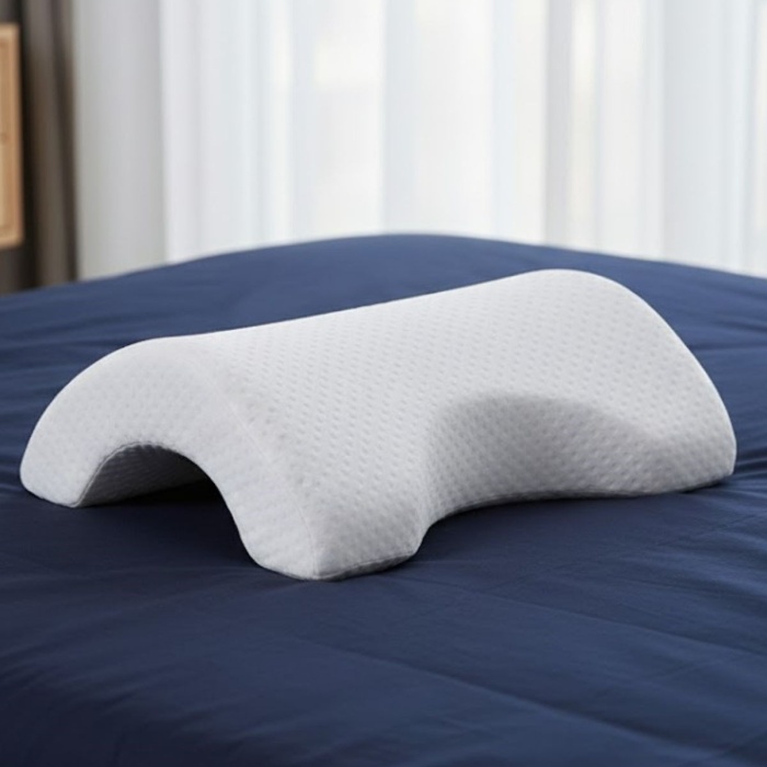 ® Yeni Ürün % 100 Visco Kavisli Ortopedik Yıkanabilir Kumaş Kılıflı Bel Boyun Bacak Ağrıları İçin Yastık