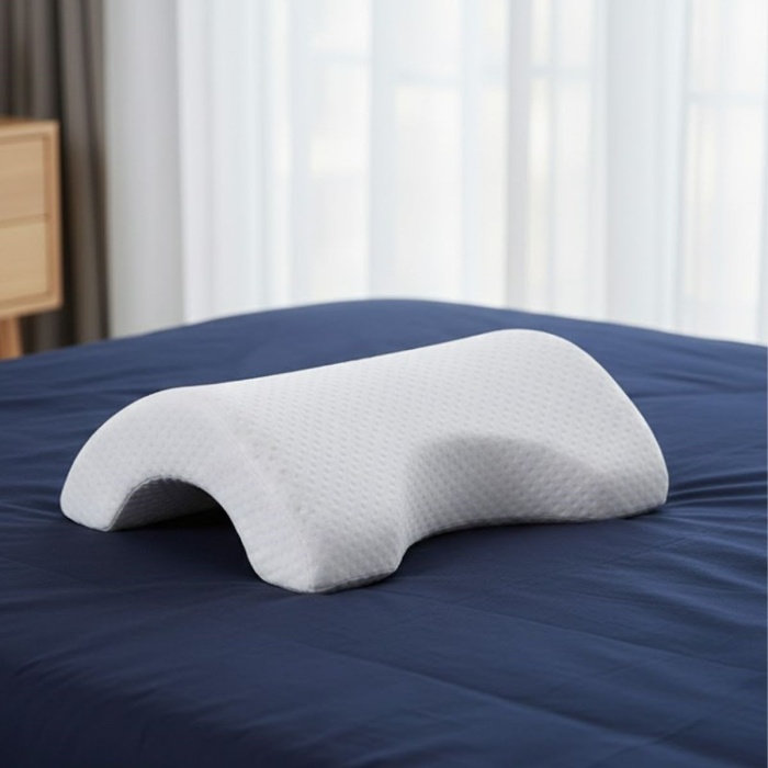 ® Yeni Ürün % 100 Visco Kavisli Ortopedik Yıkanabilir Kumaş Kılıflı Bel Boyun Bacak Ağrıları İçin Yastık