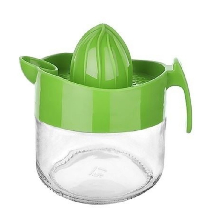 ® Yeni Ürün 300ml Cam Hazneli Pratik Limon Narenciye Sıkacağı KC-405