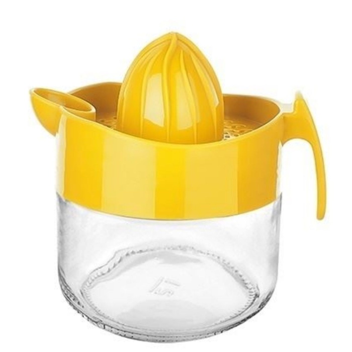 ® Yeni Ürün 300ml Cam Hazneli Pratik Limon Narenciye Sıkacağı KC-405