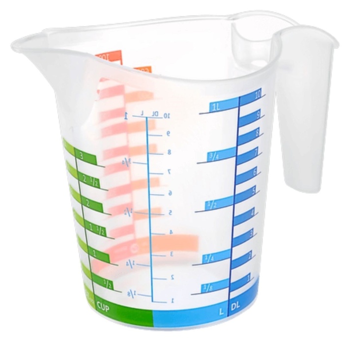 ® Yeni Ürün 500 ml Renkli Dereceli Sert Plastik Mutfak Ölçü Kabı