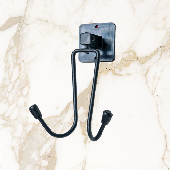 ® Yeni Ürün Kendiliğinden Yapışkanlı Siyah Paslanmaz Metal Bornoz ve Havlu Askılığı