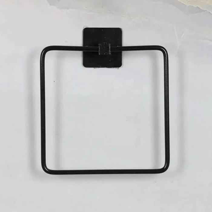 ® Yeni Ürün Kendiliğinden Yapışkanlı Siyah Paslanmaz Metal Kare Havluluk