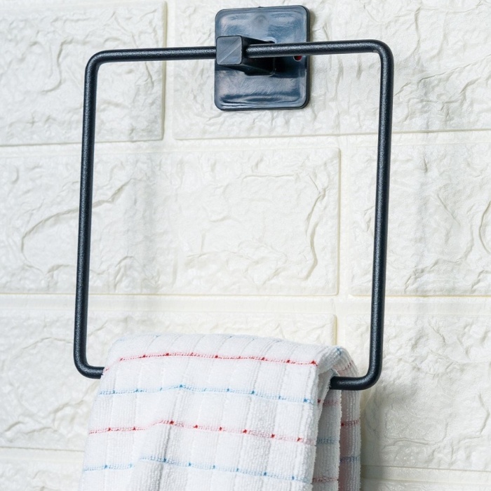 ® Yeni Ürün Kendiliğinden Yapışkanlı Siyah Paslanmaz Metal Kare Havluluk