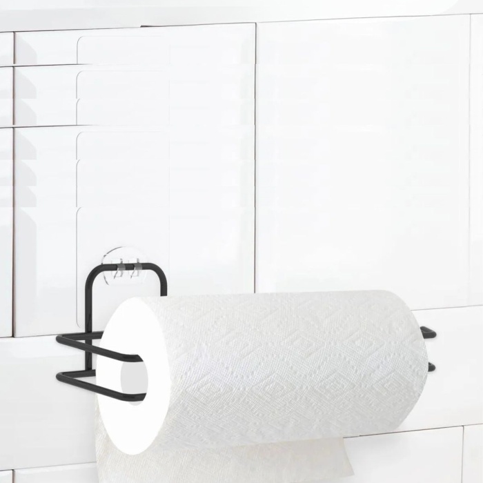 ® Yeni Ürün Kendiliğinden Yapışkanlı Krom Paslanmaz Metal Havlu Kağıtlık Aparatı