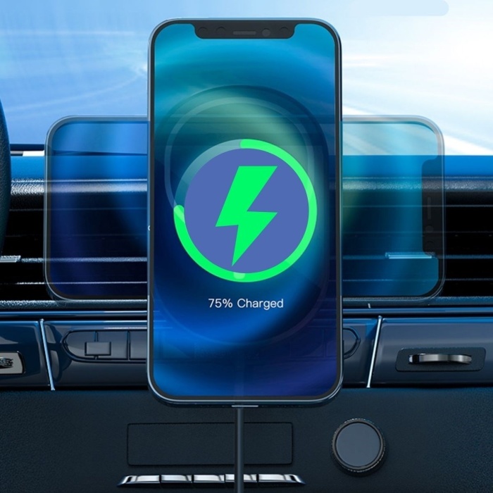 ® Yeni Ürün 15w Mıknatıslı Takılabilen Hızlı Şarj Tüm Cihaz Ve Araçlara Uyumlu Araç İçi Şarj Cihazı