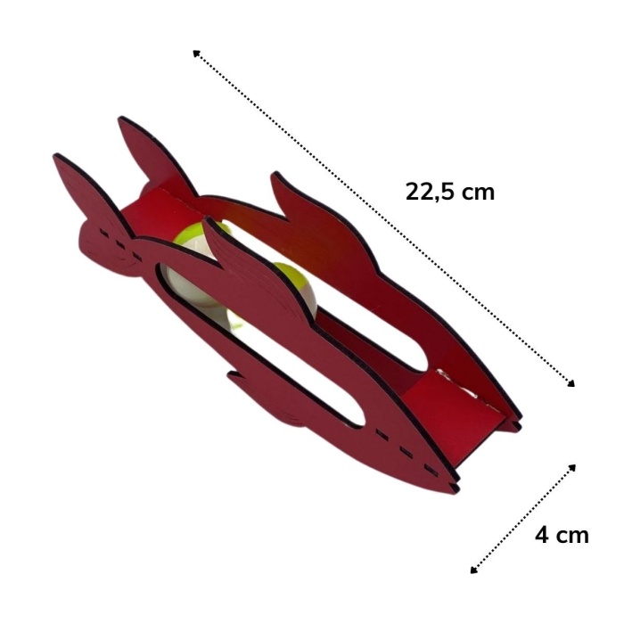 ® Yeni Ürün  Kediler İçin Ahşap 2 Toplu Eğimli  Sevimli Balık Şeklinde Eğitim Amaçlı Oyuncak