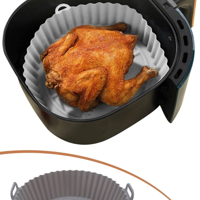 ® Yeni Ürün Renkli Isıya Dayanıklı Yıkanılabilir Silikon Fırın Ve Airfryer Yuvarlak Pişirme Matı 20 Cm