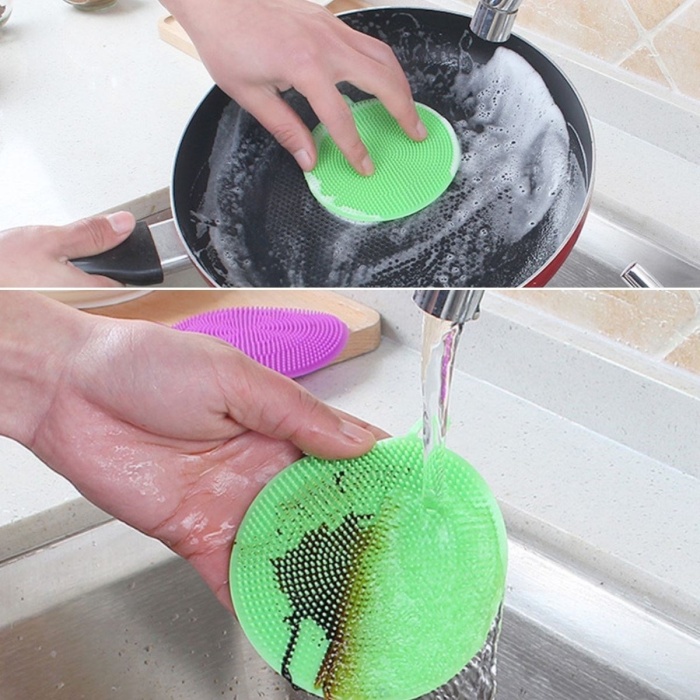 ® Yeni Ürün 2li Kir Tutmaz Tırtıklı Yüzey Bulaşık Yıkama Pedi