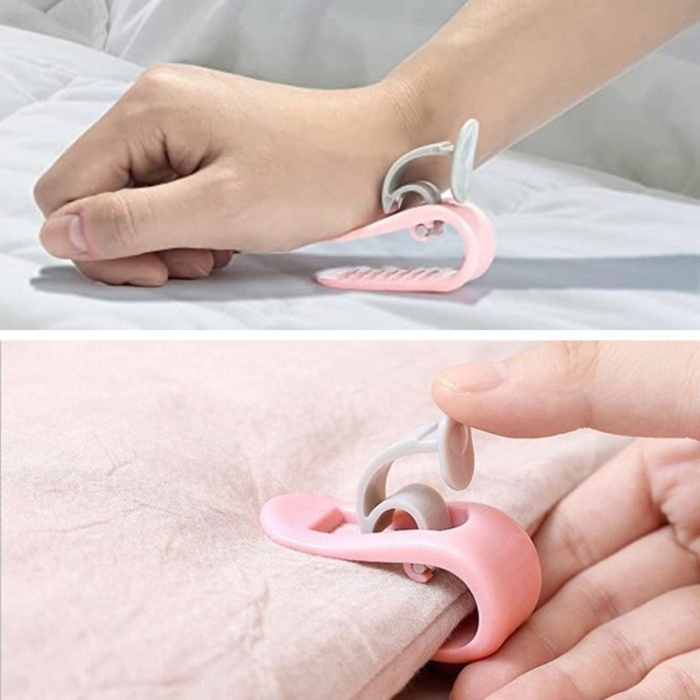 ® Yeni Ürün 4 Adet İğnesiz Yorgan Çarşaf Ve Perde Tutucu Sabitleyici Kaydırmaz Örtü Düzenleyici Klips