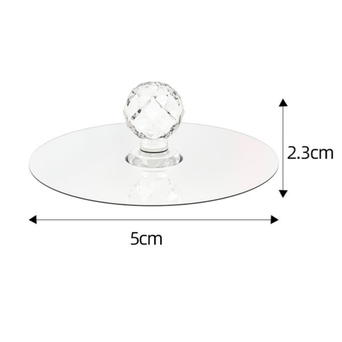 ® Yeni Ürün 2 Adet Kristal Kendiliğinden Güçlü Yapışkanlı Kulp Askısı Tutma Kolu