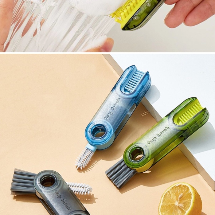 ® Yeni Ürün  3 Fonksiyonlu Pratik Şişe Temizleme Fırçası Mutfak Banyo Araç İçin Çok Amaçlı Fırça