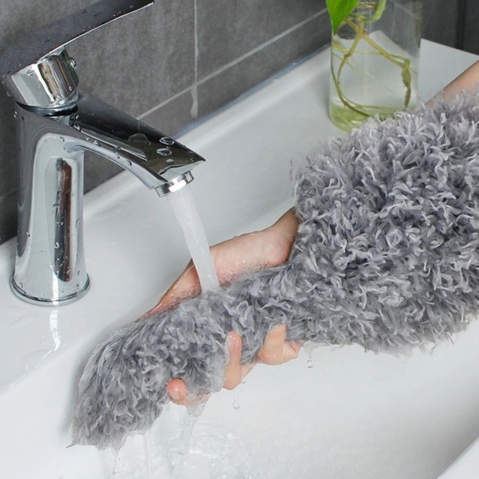 ® Yeni Ürün Teleskopik 3lü Mop Toz Alma Püskülü Çok Fonksiyonlu Temizlik Seti