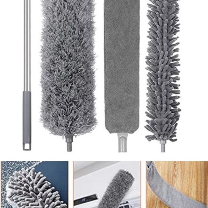 ® Yeni Ürün Teleskopik 3lü Mop Toz Alma Püskülü Çok Fonksiyonlu Temizlik Seti