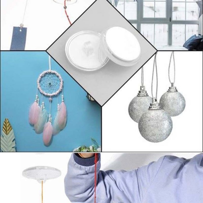 ® Yeni Ürün 20 Adet Şeffaf Yuvarlak 3 Cm Çaplı Güçlü Disk Yapışkanlar