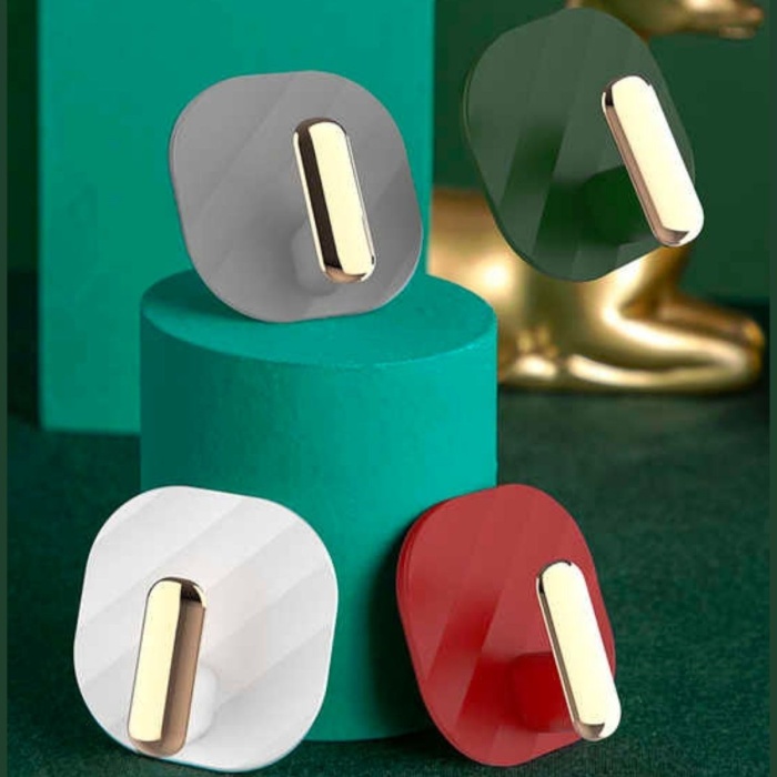 ® Yeni Ürün 2li Yapışkanlı Retro Askılık Dolap Kapak Kulpu Beyaz