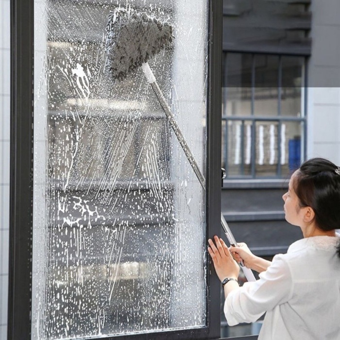 ® Yeni Ürün Teleskopik Saplı 150 cm Üçgen Mop Cam Duvar Tavan Fayans Parke Temizleyici Mop