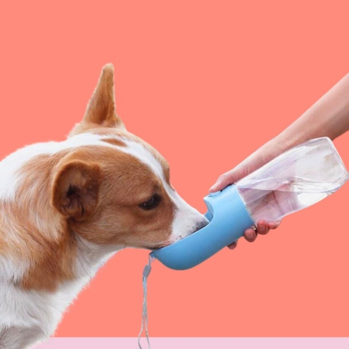 ® Yeni Ürün 450 ml Taşınabilir Butonlu Evcil Hayvan Suluğu