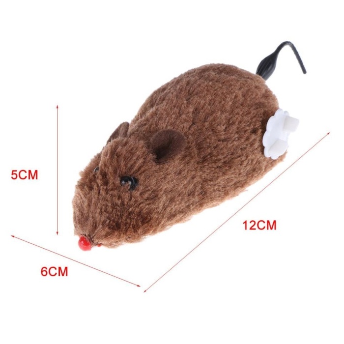 ® Yeni Ürün Kurmalı Kedi Eğitim Oyuncağı Tüylü Peluş Fare Yakalama İnteraktif Sevimli Eğlenceli Oyuncak